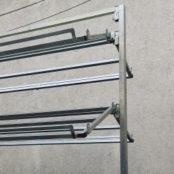 PORTE CAGETTES 3 ÉTAGES A ROULETTES DOUBLE CAG001 Accueil